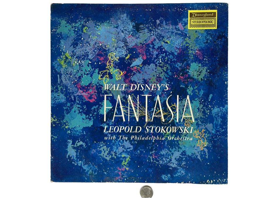 Vintage 1957 Disneyland Fantasia Leopold Stokowski With The Philadelphia Orchestra 2 Album Record Set With Book [Photo 1]
