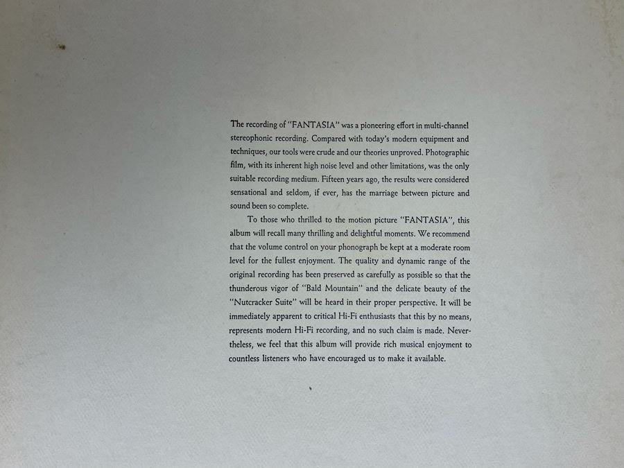 Vintage 1957 Disneyland Fantasia Leopold Stokowski With The Philadelphia Orchestra 2 Album Record Set With Book [Photo 17]