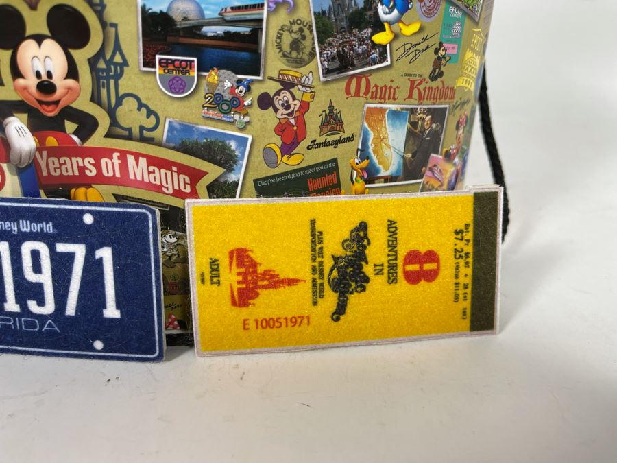 Limited Release Walt Disney World 40 Years Of Magic Mickey Mouse Ears Hat And 3 Vintage Patches With Box [Photo 8]