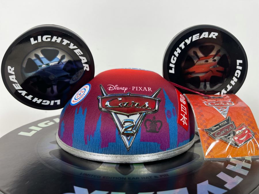 Limited Edition Disney Pixar Cars 2 Mickey Mouse Ears Hat And Pin With Box Limited To 1,000 [Photo 6]