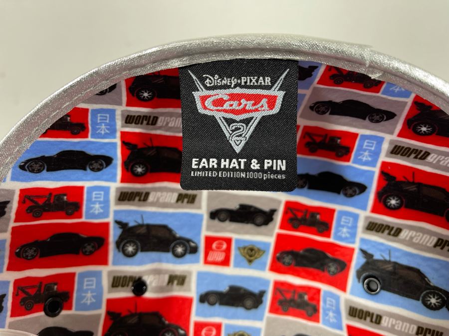 Limited Edition Disney Pixar Cars 2 Mickey Mouse Ears Hat And Pin With Box Limited To 1,000 [Photo 14]