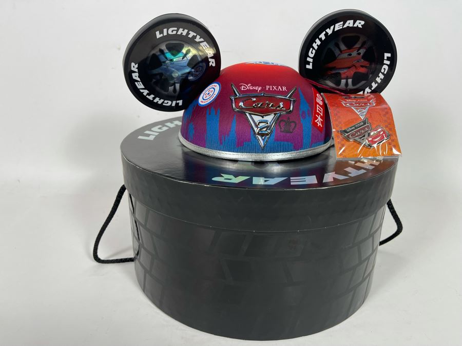 Limited Edition Disney Pixar Cars 2 Mickey Mouse Ears Hat And Pin With Box Limited To 1,000 [Photo 2]