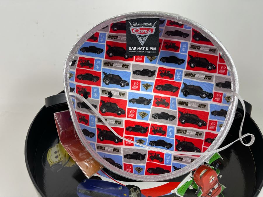 Limited Edition Disney Pixar Cars 2 Mickey Mouse Ears Hat And Pin With Box Limited To 1,000 [Photo 13]