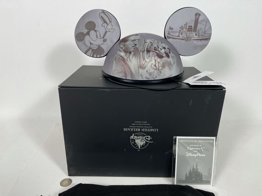 Limited Release Walt Disney Steamboat Willie Mickey Mouse Ears Hat With Box Designed By Noah [Photo 3]