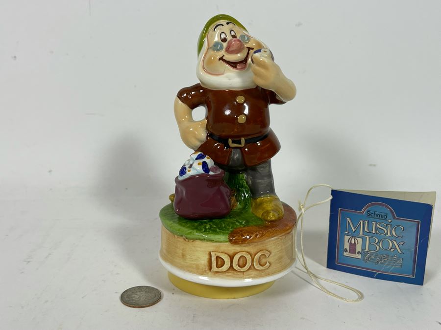 Vintage Schmid Snow White Doc Music Box A Spoonful Of Sugar [Photo 2]