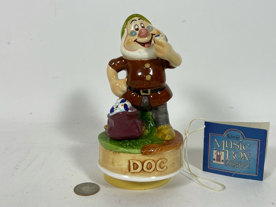 Vintage Schmid Snow White Doc Music Box A Spoonful Of Sugar [Photo 3]