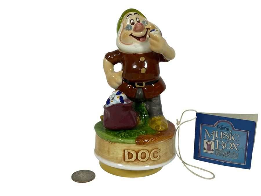Vintage Schmid Snow White Doc Music Box A Spoonful Of Sugar [Photo 1]