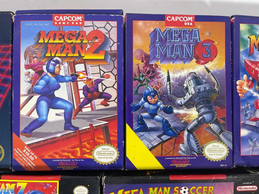 Capcom Mega Man Nintendo Video Game BOXES ONLY (No Game Cartridges)