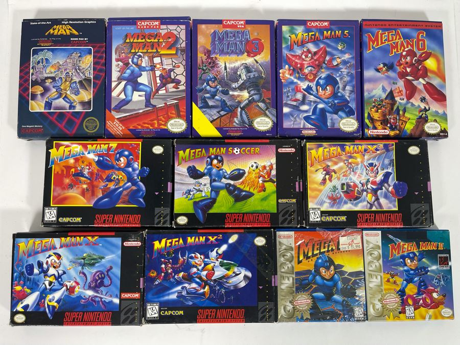 Capcom Mega Man Nintendo Video Game BOXES ONLY (No Game Cartridges) [Photo 2]