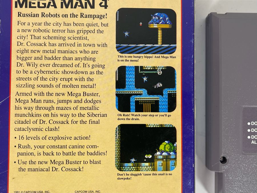 Capcom Mega Man 4 Nintendo Video Game Cartridge With Box [Photo 4]