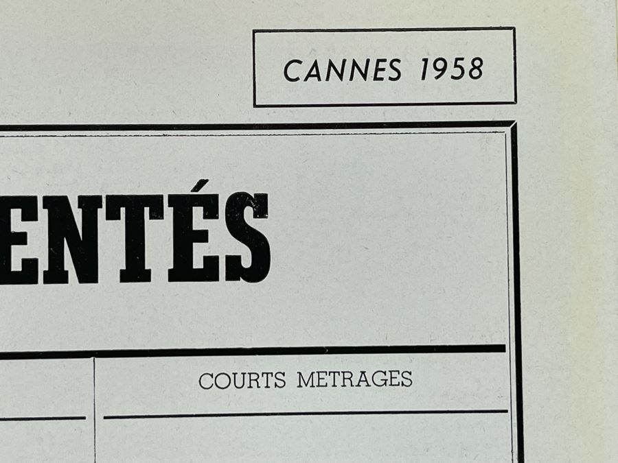 1958 Cannes Film Festival Program Illustrated By Bernard Buffet 9.5 X 12 [Photo 8]