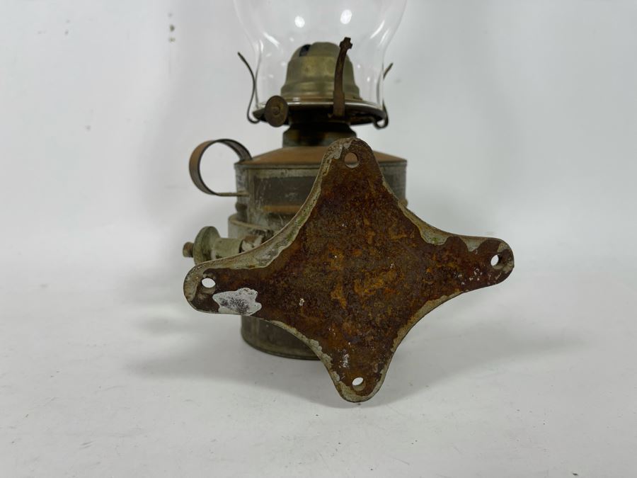 Vintage Railroad Kerosene Lantern With Glass Hurricane 14H [Photo 7]