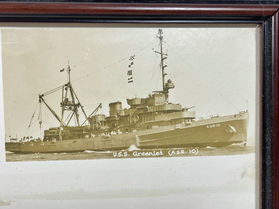 Important Naval Submarine Squadron Panoramic Photograph Of Captain Glynn R. Donaho, U.S.N. Commander Submarine Squadron Three - 9 Submarines 48 X 10 [Photo 10]