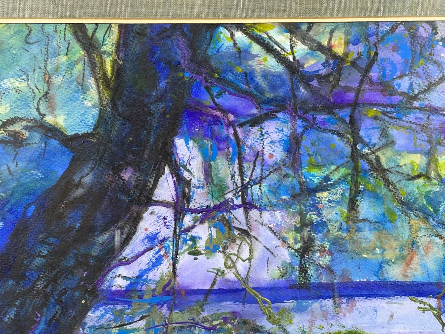 Original Joan Lohrey Watercolor Painting On Paper 18.5 X 17 Framed 25 X 23 [Photo 6]