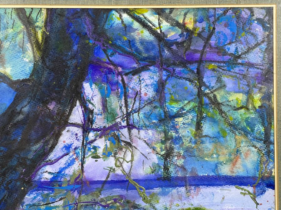 Original Joan Lohrey Watercolor Painting On Paper 18.5 X 17 Framed 25 X 23 [Photo 7]