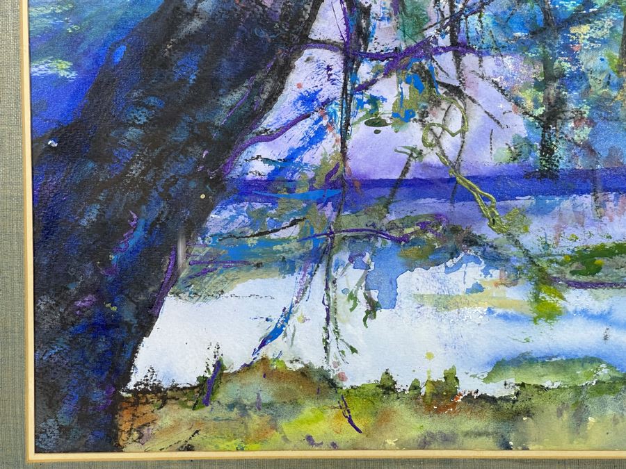 Original Joan Lohrey Watercolor Painting On Paper 18.5 X 17 Framed 25 X 23 [Photo 9]