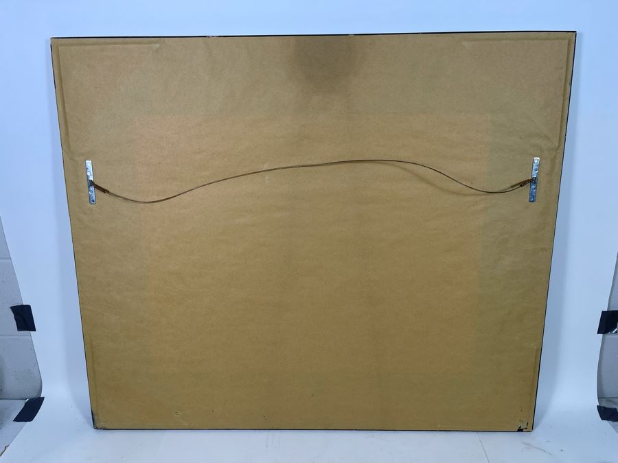 Original Painting On Paper 27.5 X 22 Of Mountain Range Ski Resort Artist Unknown Framed 39 X 33 [Photo 20]