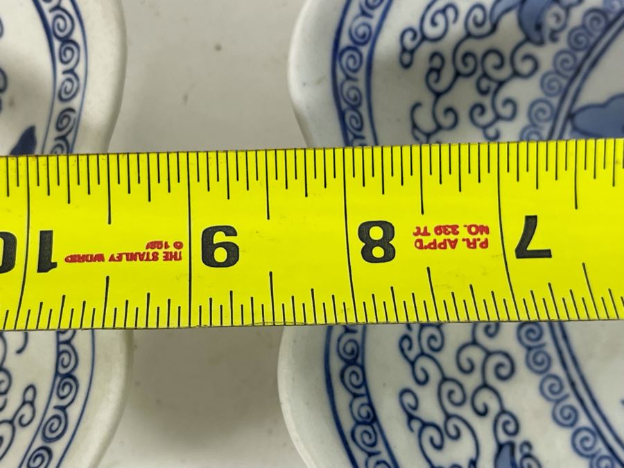 Pair Of Signed Chinese Hand Painted Porcelain Bowls Decorated With Dragons 8.5W X 2H [Photo 13]