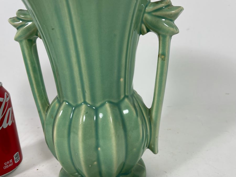 Vintage McCoy Pottery Vase With Handles 7.5W X 9.5H [Photo 4]