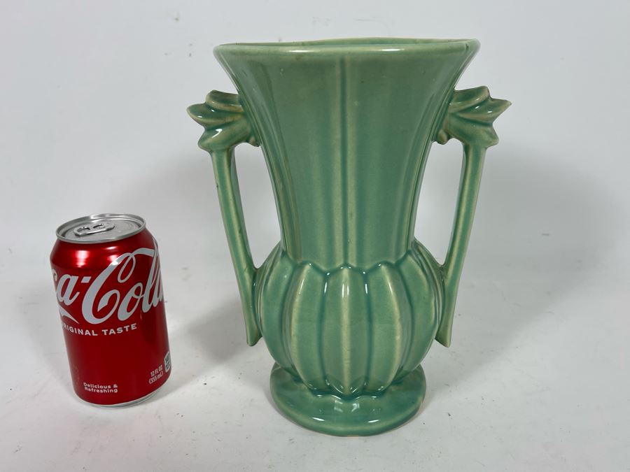 Vintage McCoy Pottery Vase With Handles 7.5W X 9.5H [Photo 5]