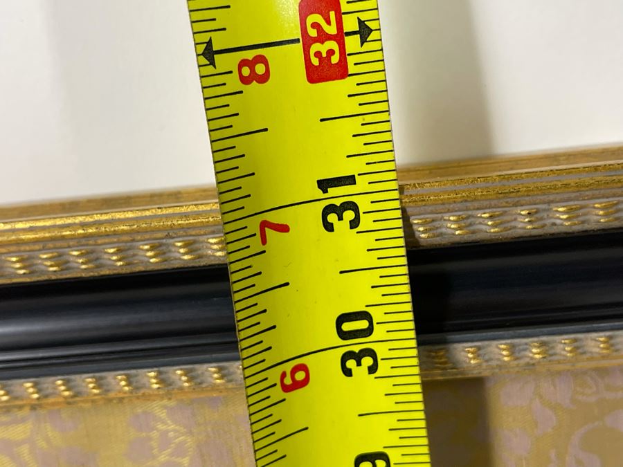 Original Asian Scroll Painting 42.5 X 24 Framed 49 X 31 [Photo 41]