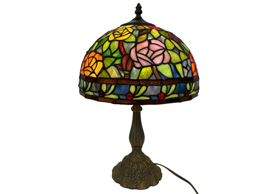 Stained Glass Lamp Shade Table Lamp 19H [Photo 1]