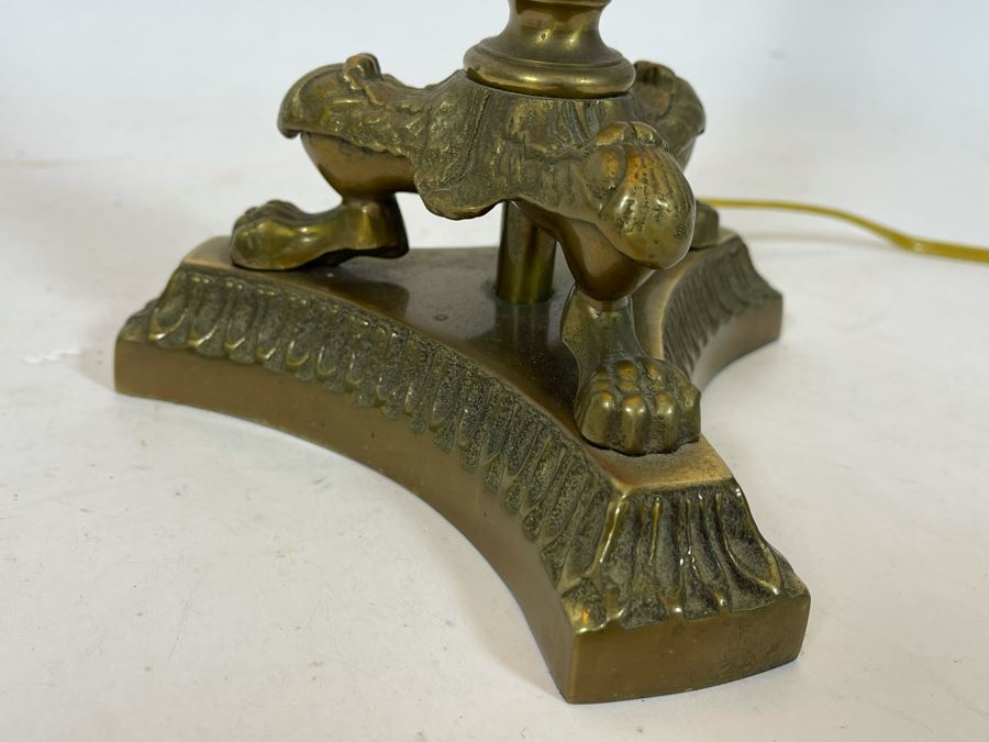 Custom Hand Made Stained Glass Lamp Shade With Table Lamp 27H [Photo 6]