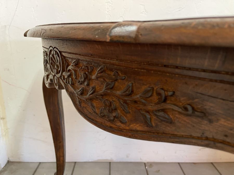 Vintage French Louis XV Style Demilune Writing Desk 70W X 36D X 29.5H [Photo 7]