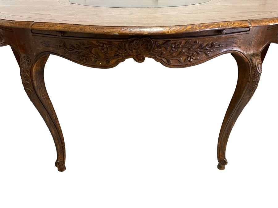 Vintage French Louis XV Style Demilune Writing Desk 70W X 36D X 29.5H [Photo 3]