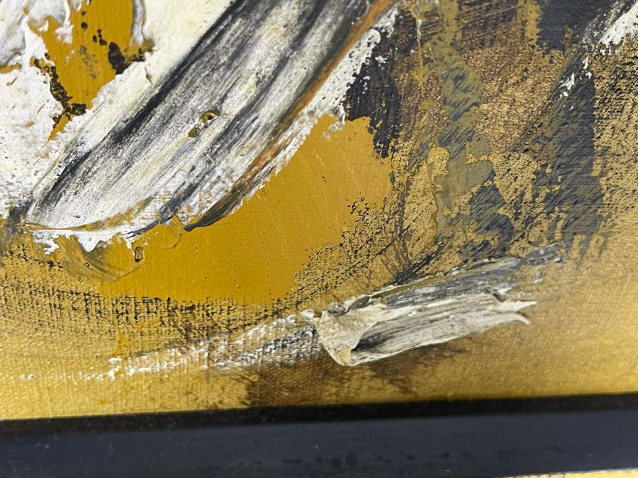 Mid-Century Modern Original Abstract Painting By Etta Cien - A Hillside Original 45 X 33 [Photo 4]