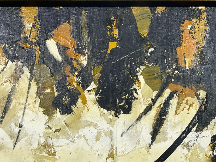 Mid-Century Modern Original Abstract Painting By Etta Cien - A Hillside Original 45 X 33 [Photo 5]