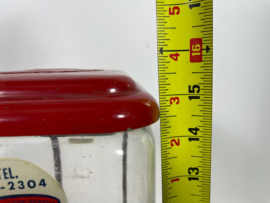 Vintage Oak Mfg Co Bubble Gum Nut Coin Operated Machine 6.5W X 16H [Photo 16]