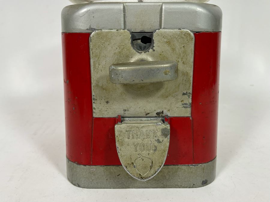 Vintage Oak Mfg Co Bubble Gum Nut Coin Operated Machine 6.5W X 16H [Photo 7]