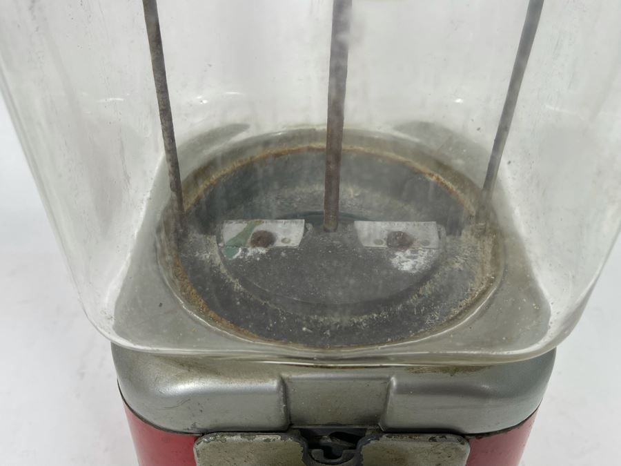 Vintage Oak Mfg Co Bubble Gum Nut Coin Operated Machine 6.5W X 16H [Photo 8]