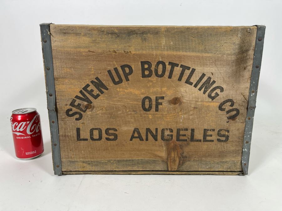 Vintage 7up Wooden Crate Seven Up Bottling Co Of Los Angeles 16W X 12D X 12H [Photo 7]