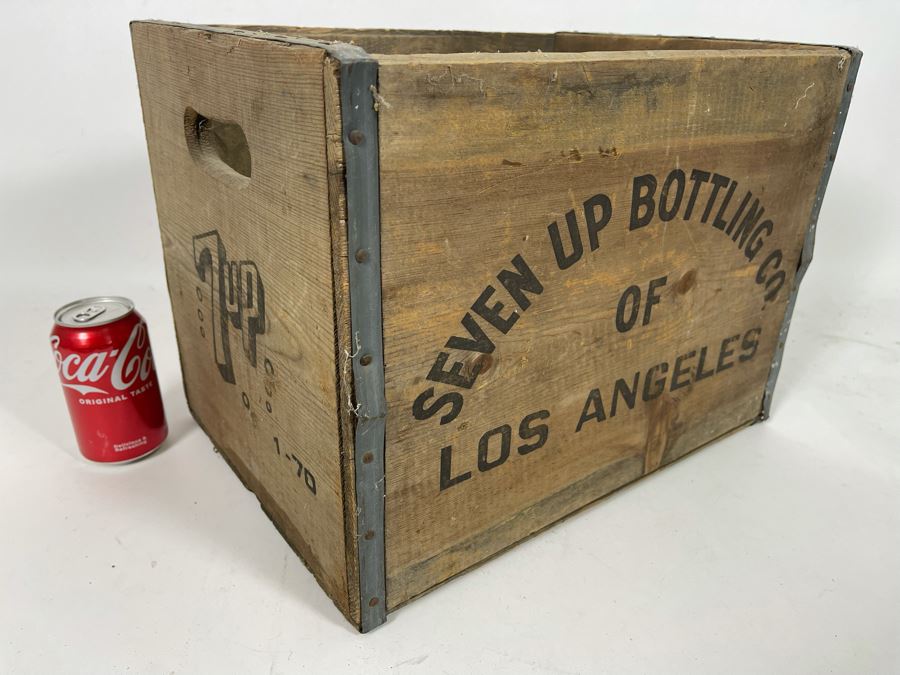 Vintage 7up Wooden Crate Seven Up Bottling Co Of Los Angeles 16W X 12D X 12H [Photo 9]