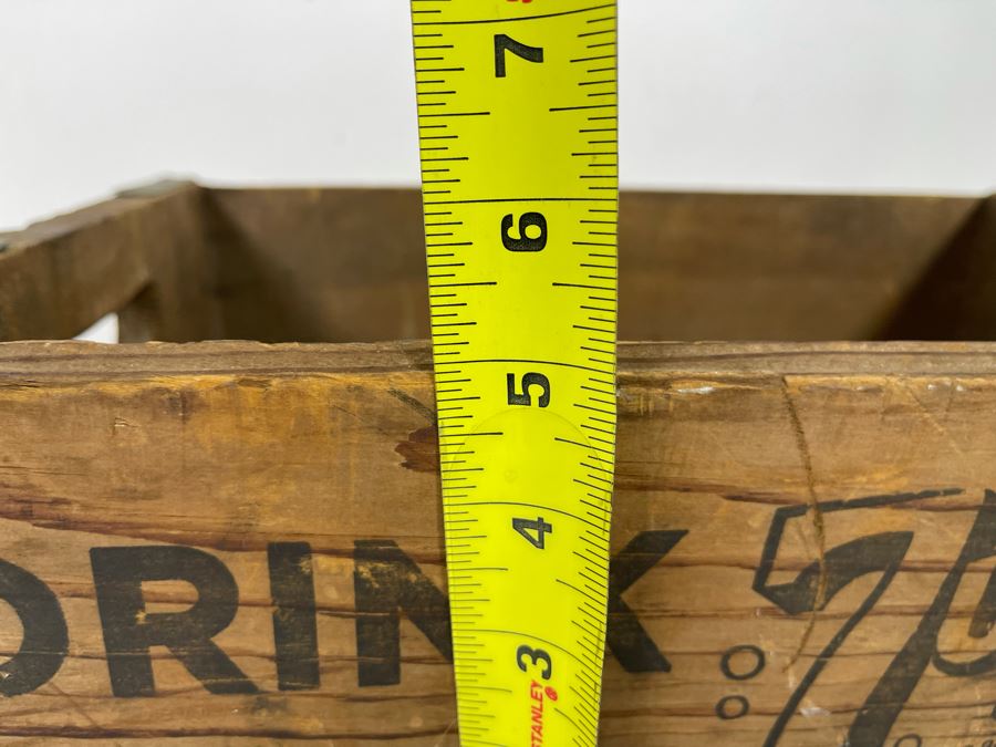 Vintage Drink 7up Daily Wooden Crate San Bernardino 17W X 11D X 5H [Photo 14]