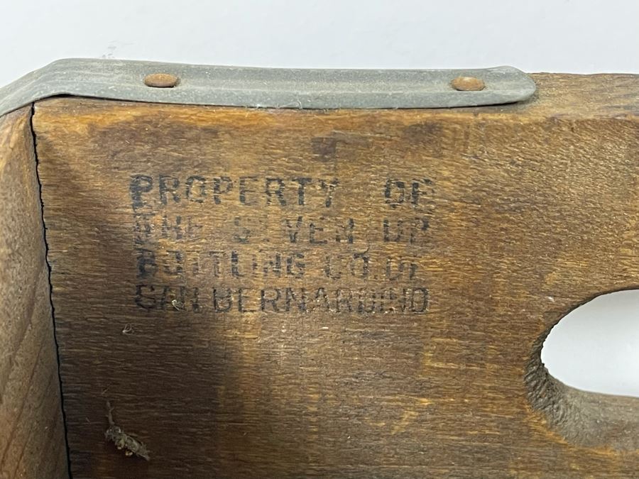 Vintage Drink 7up Daily Wooden Crate San Bernardino 17W X 11D X 5H [Photo 10]