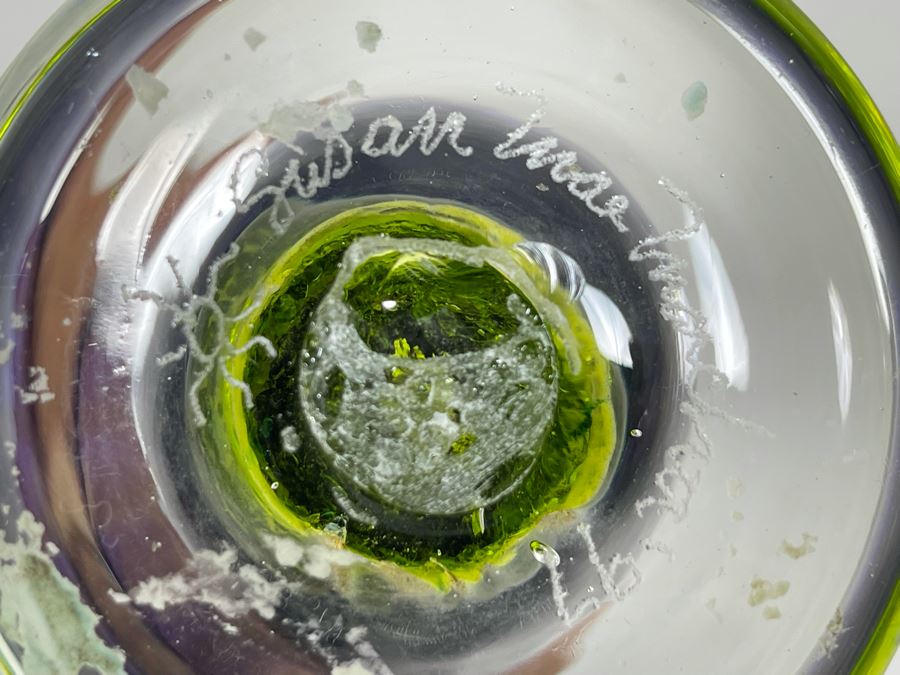 Signed Studio Art Glass Vase 11H [Photo 7]