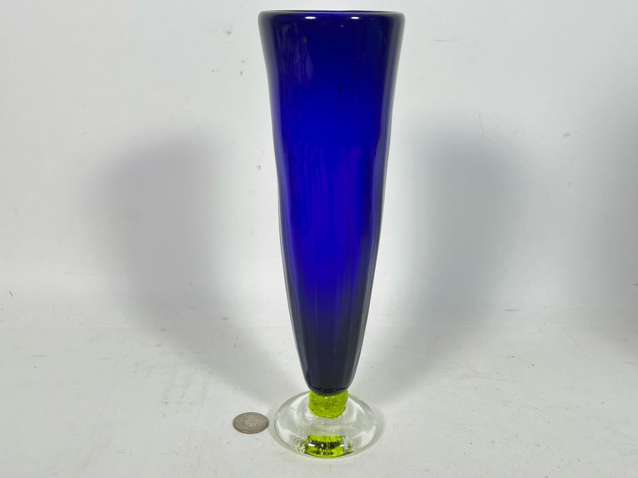 Signed Studio Art Glass Vase 11H [Photo 4]