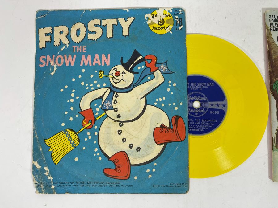 JUST ADDED - Disneyland Record And Book Walt Disney's Story Of Robin Hood And Frost The Snow Man Record [Photo 7]