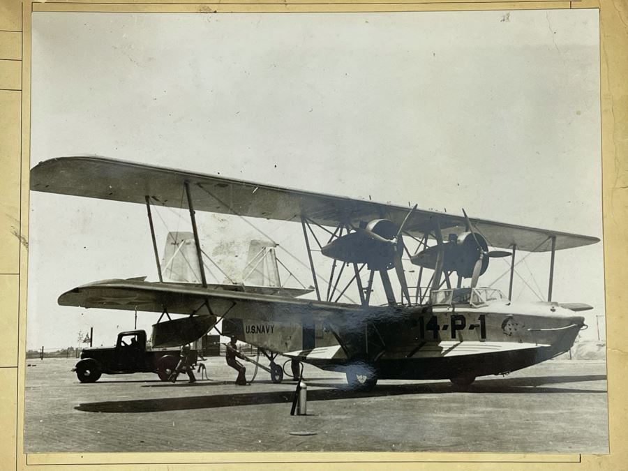 JUST ADDED - Official Navy Photograph Of Navy Flying Boat Biplane 9.5 X 7.5 [Photo 3]
