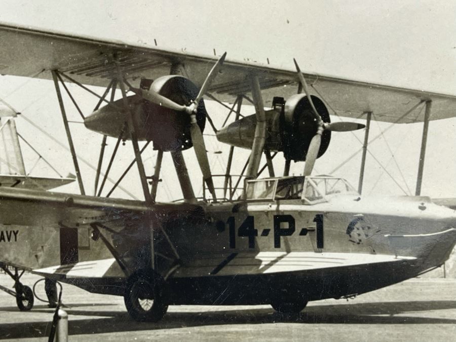 JUST ADDED - Official Navy Photograph Of Navy Flying Boat Biplane 9.5 X 7.5