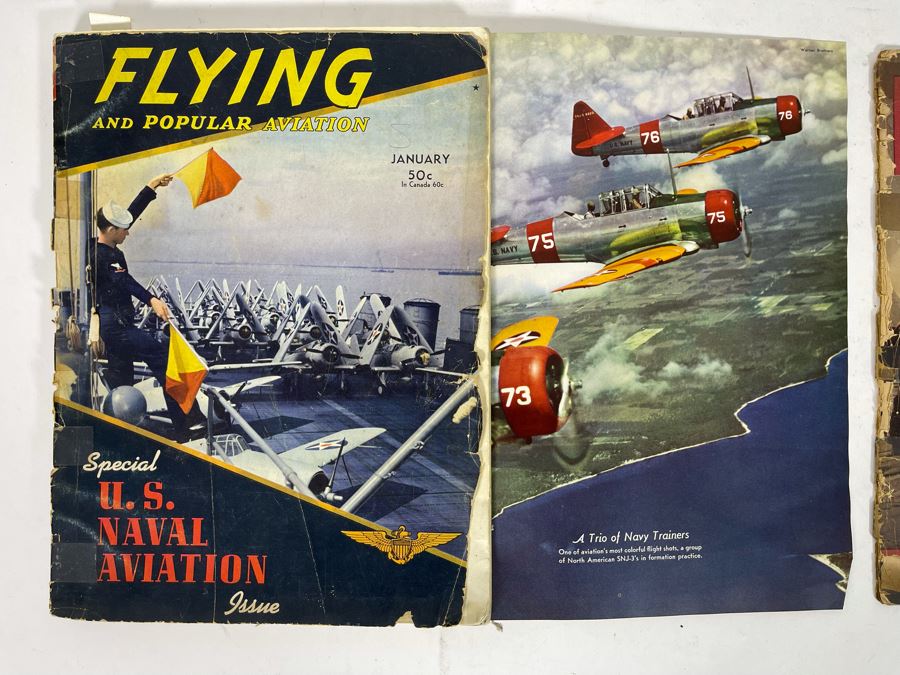 JUST ADDED - 1942 Flying And Popular Aviation Special U.S. Naval Aviation Issue Magazine And 1944 Naval Aviation News Magazine [Photo 4]