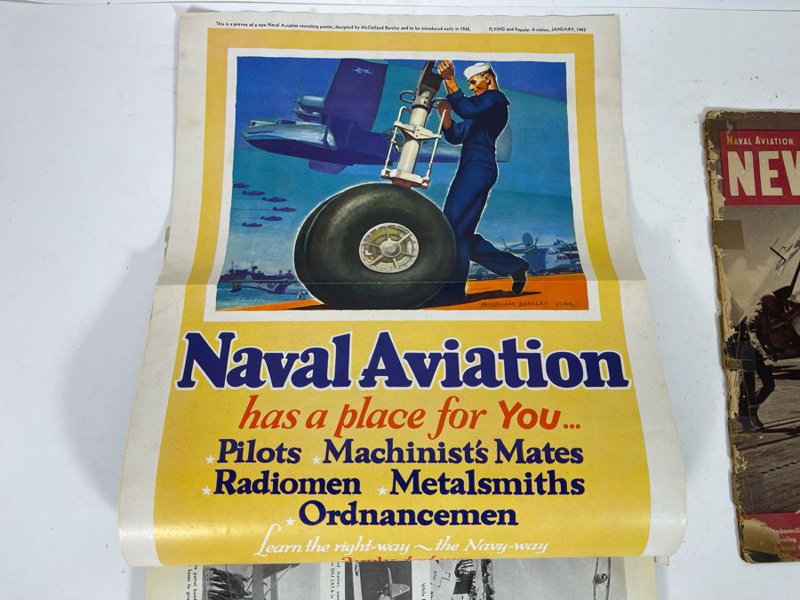 JUST ADDED - 1942 Flying And Popular Aviation Special U.S. Naval Aviation Issue Magazine And 1944 Naval Aviation News Magazine [Photo 7]
