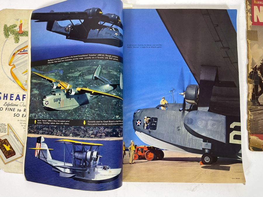 JUST ADDED - 1942 Flying And Popular Aviation Special U.S. Naval Aviation Issue Magazine And 1944 Naval Aviation News Magazine [Photo 16]