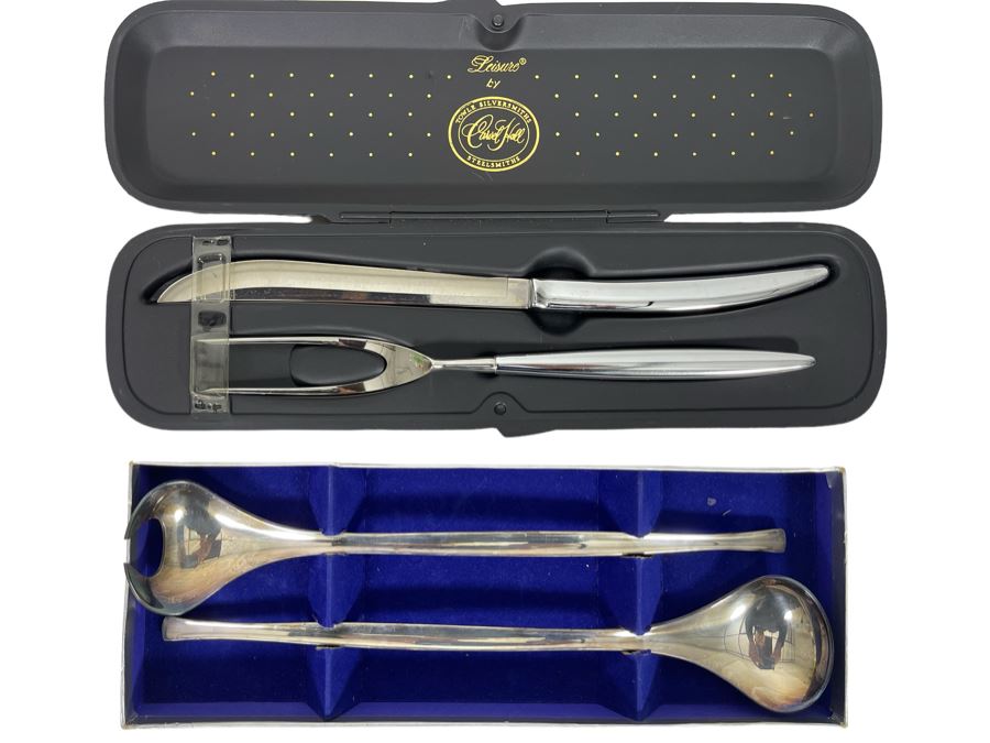 JUST ADDED - New Carvel Hall Towle Carving Set And Salad Server Set [Photo 1]