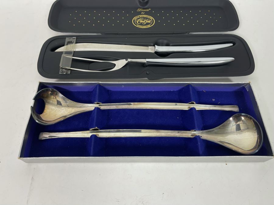 JUST ADDED - New Carvel Hall Towle Carving Set And Salad Server Set [Photo 6]