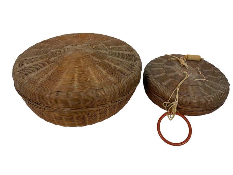 JUST ADDED - Antique Chinese Sewing Baskets 10R And 7R [Photo 1]