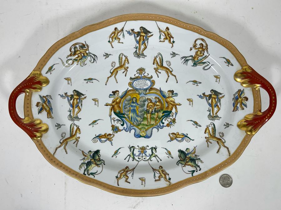 JUST ADDED - Handpainted Decorative Serving Platter (Not For Food Use) 18 X 13 [Photo 5]